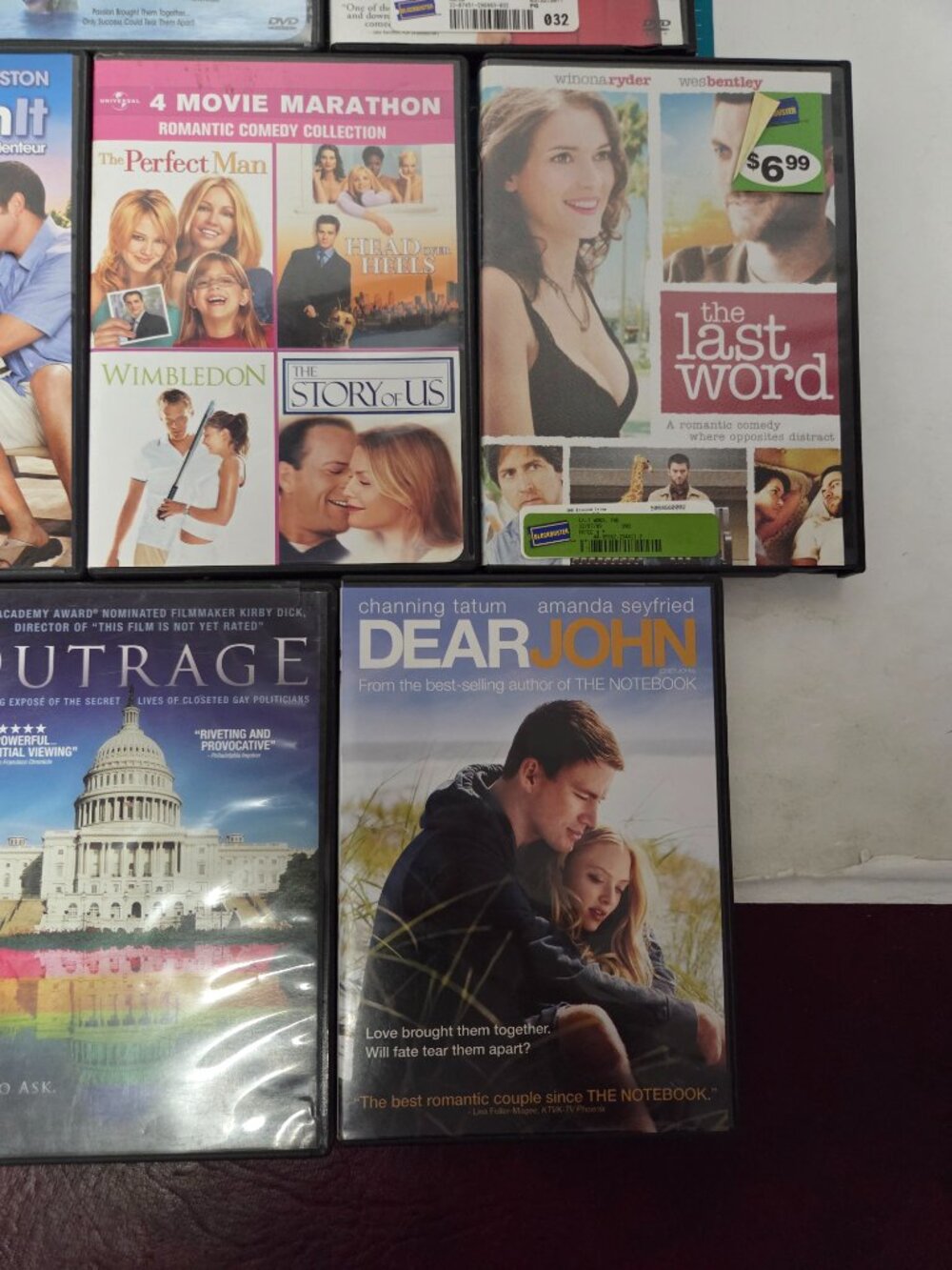 Lot of 10 DVDs Movies - Romance Comedy - Dear John Adam Sandler Brad Pitt - Picture 2 of 4